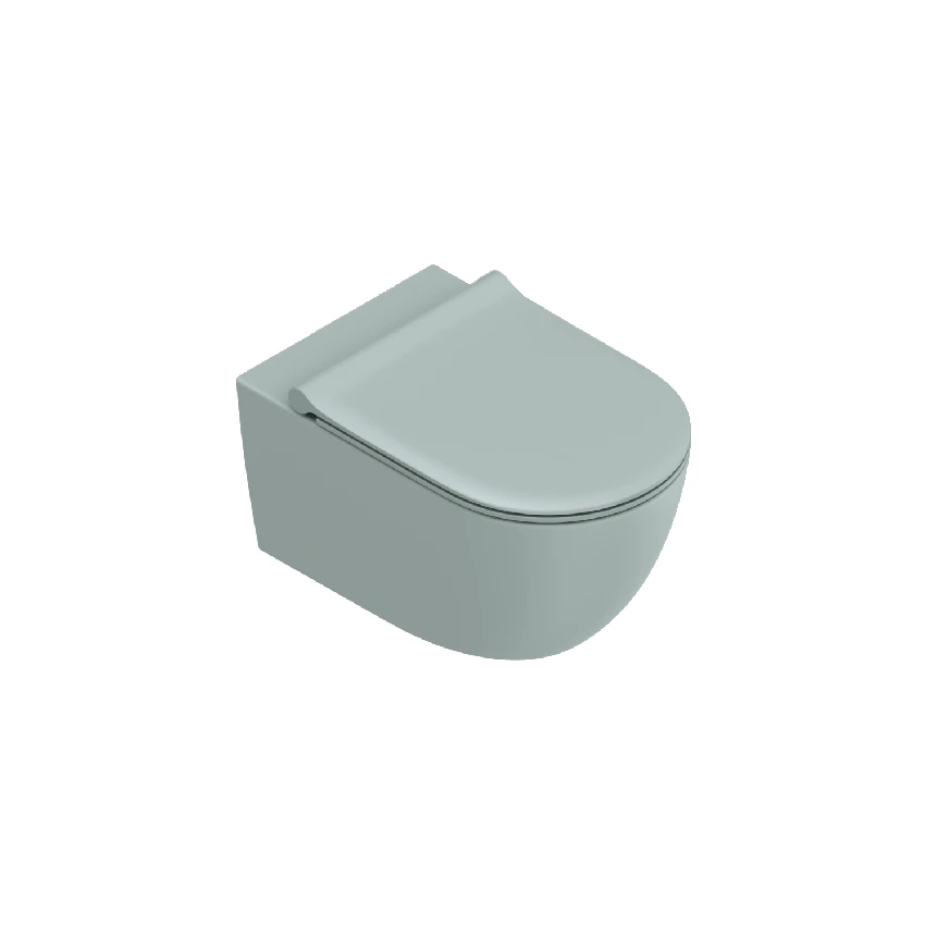 Унитаз подвесной безободковый Catalano Sfera 55x35 Silentech аква матовый 0511750028