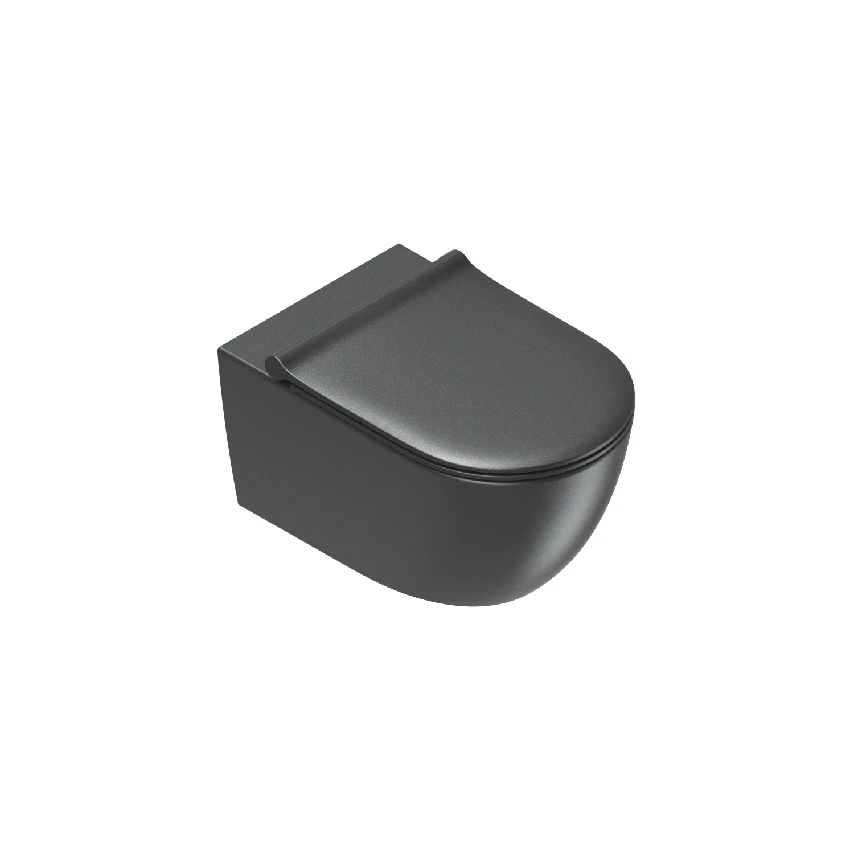 Унитаз подвесной безободковый Catalano Sfera 55x35 Silentech чёрный матовый 0511750022