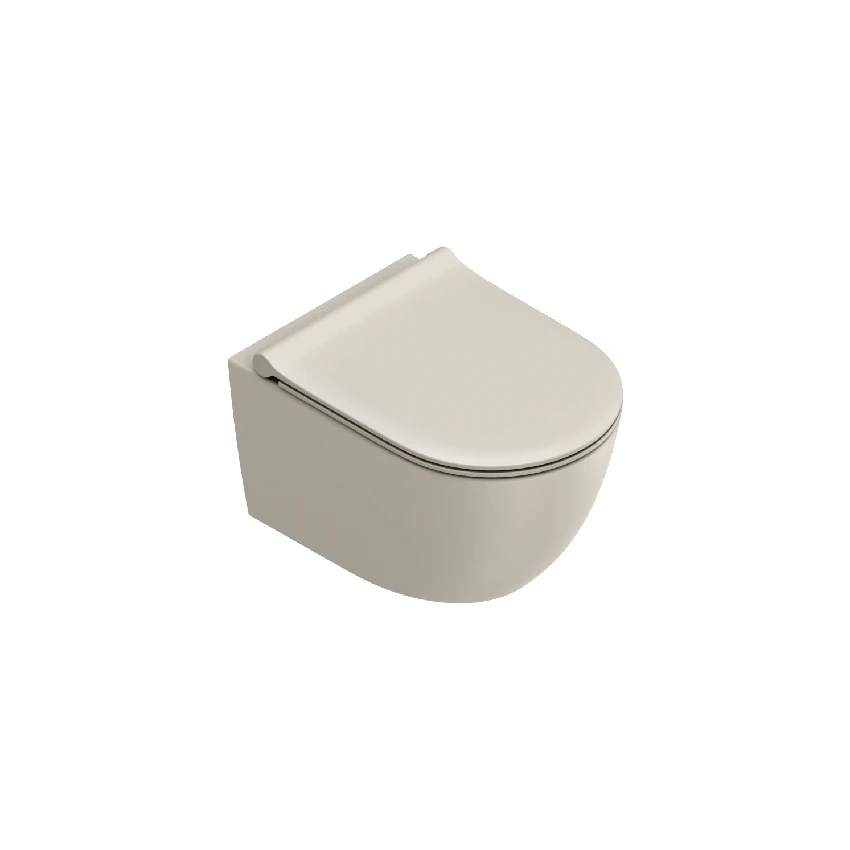 Унитаз подвесной безободковый Catalano Sfera 50x35 Silentech песочный матовый 0511700029