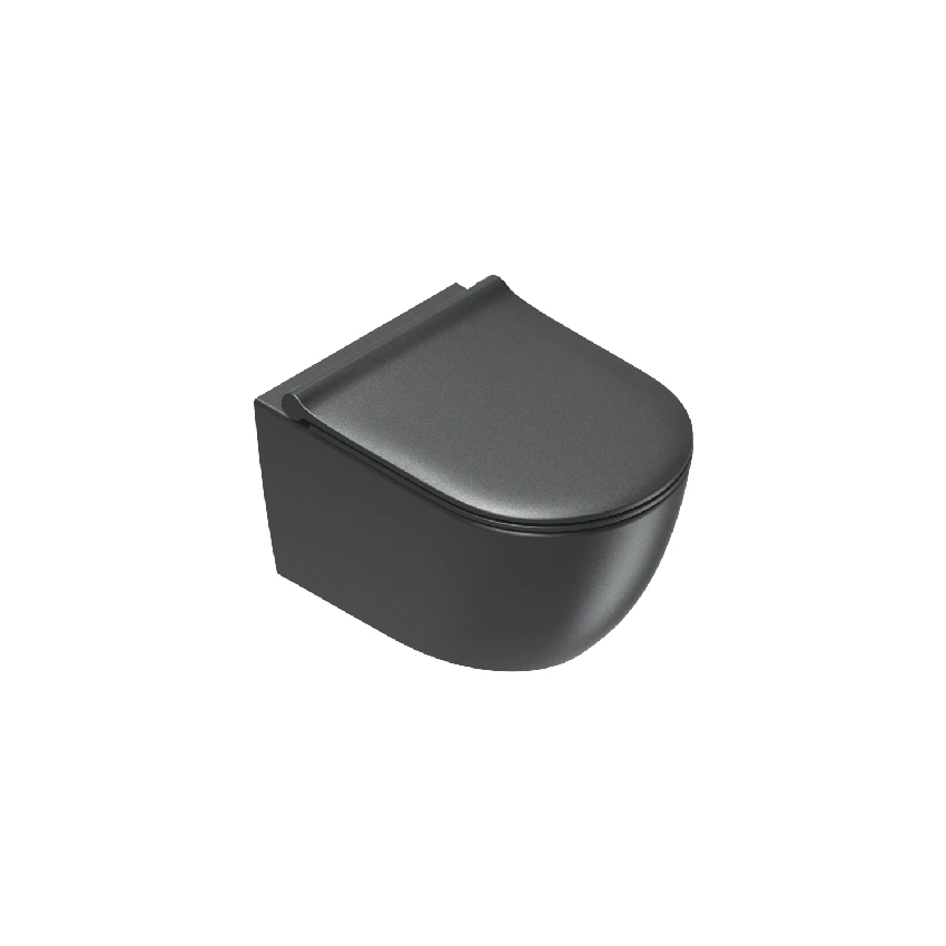 Унитаз подвесной безободковый Catalano Sfera 50x35 Silentech чёрный матовый 0511700022