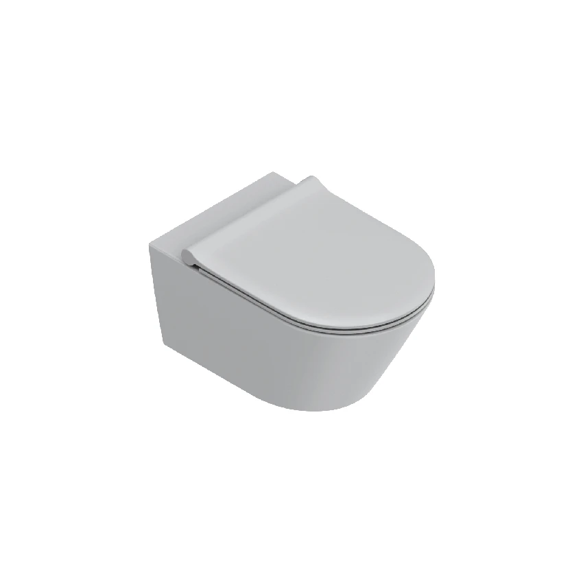 Унитаз подвесной безободковый Catalano Zero 55x35 Silentech цемент матовый 0111750023