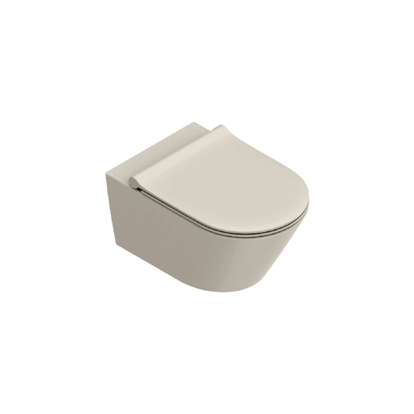 Унитаз подвесной безободковый Catalano Zero 55x35 Silentech песочный матовый 0111750029